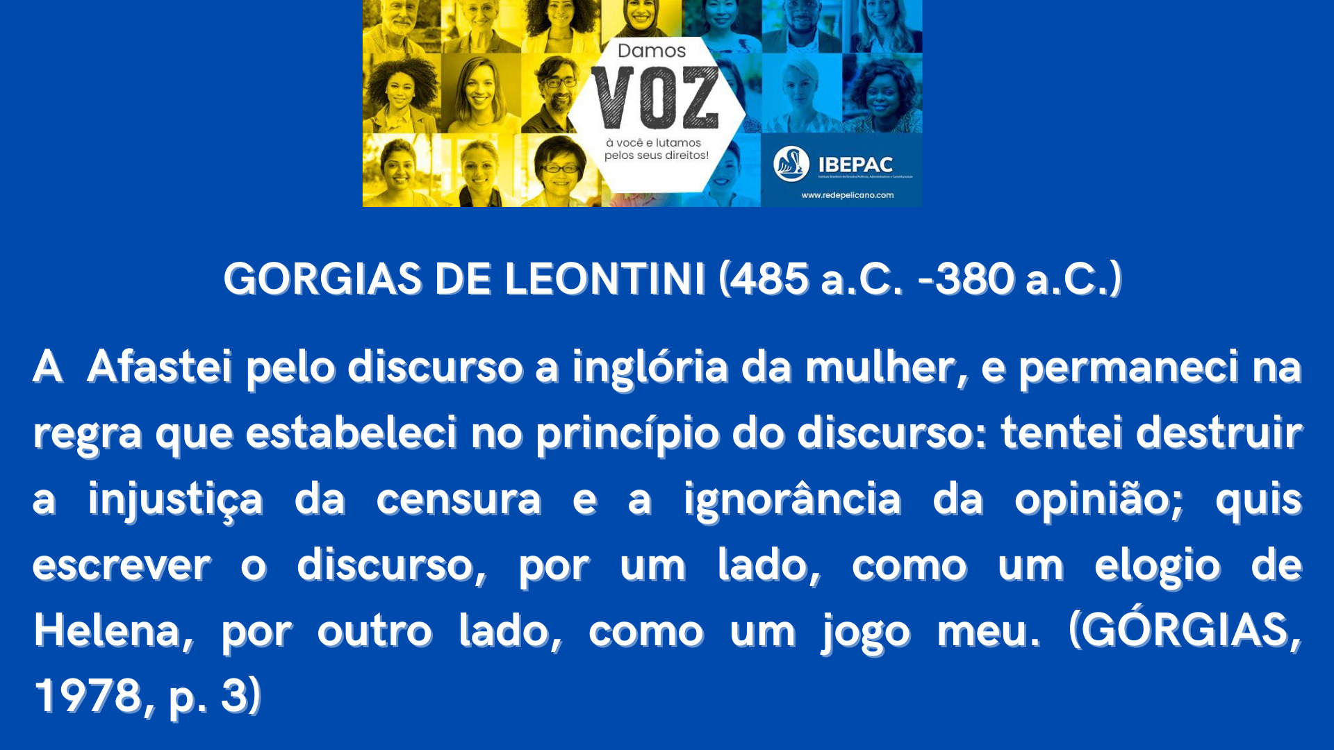 REDE PELICANO GORGIAS DE LEONTINI JULIANA ANTONANGELO