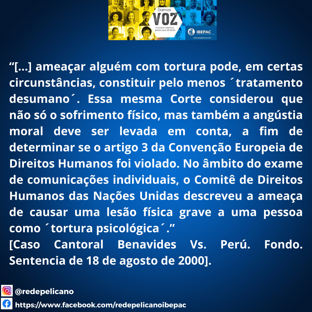 REDE PELICANO TORTURA AMEACA SOFRIMENTO 2