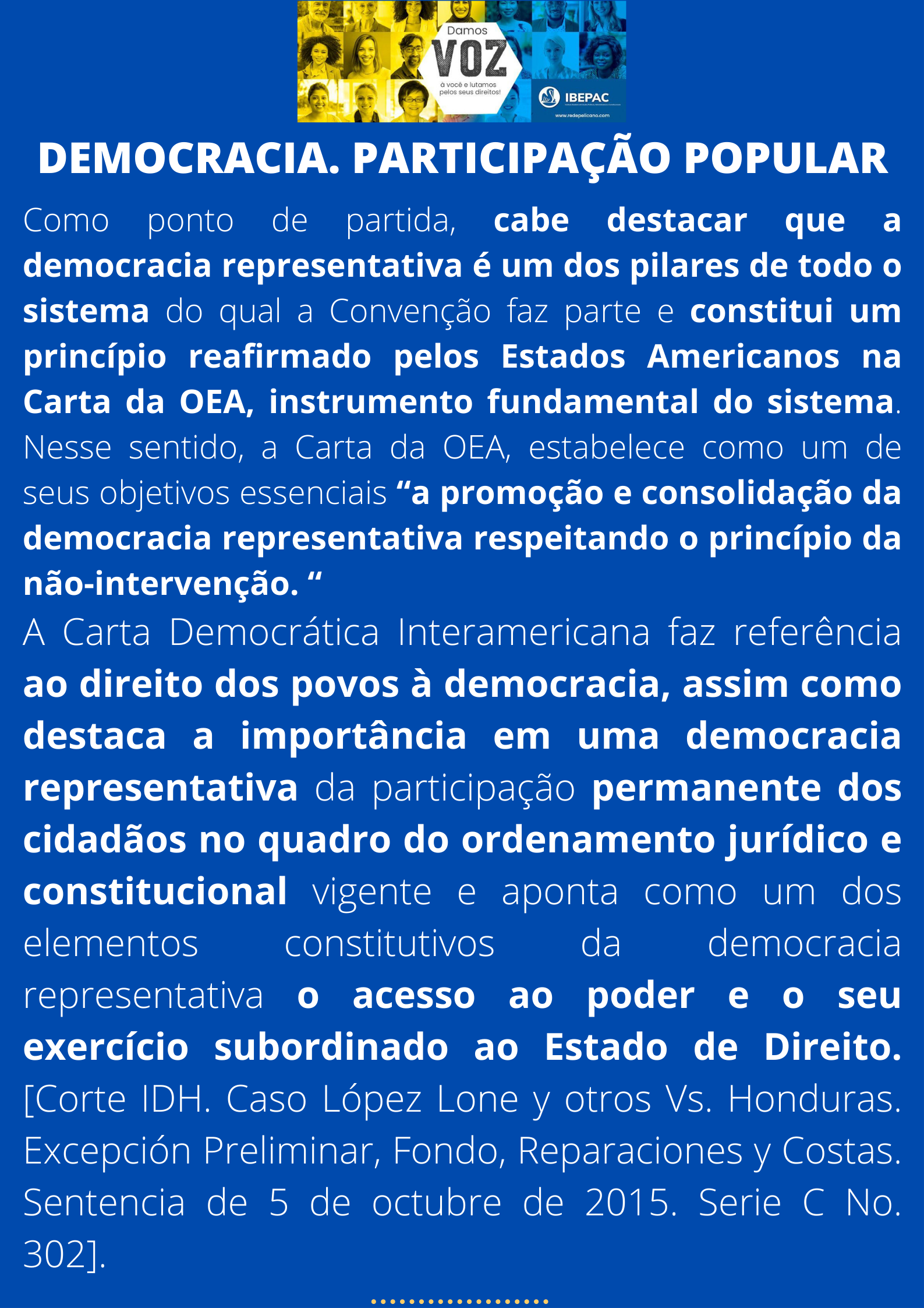 Rede Pelicano DEMOCRACIA. PARTICIPACAO POPULAR