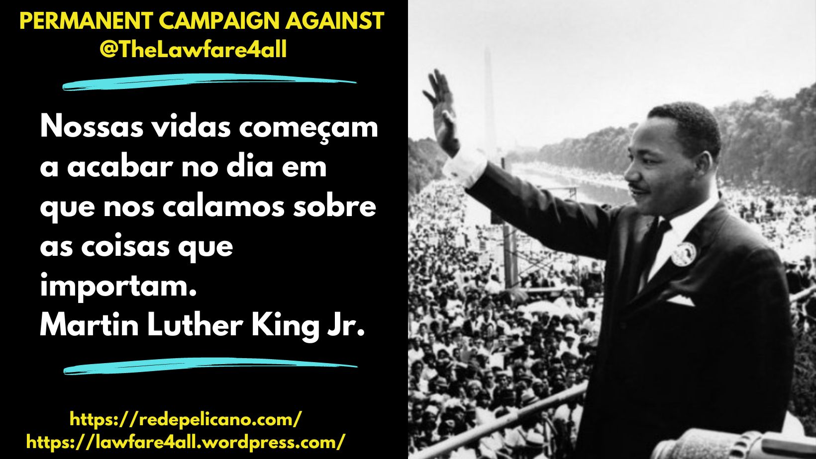 JULIANAANTONANGELO REDEPELICANO IBEPAC ATIVISTAS VIOLENCIA ATAQUES MORTES THELAWFARE4LL BlogueirasBrasil MARTINLUTHERKING
