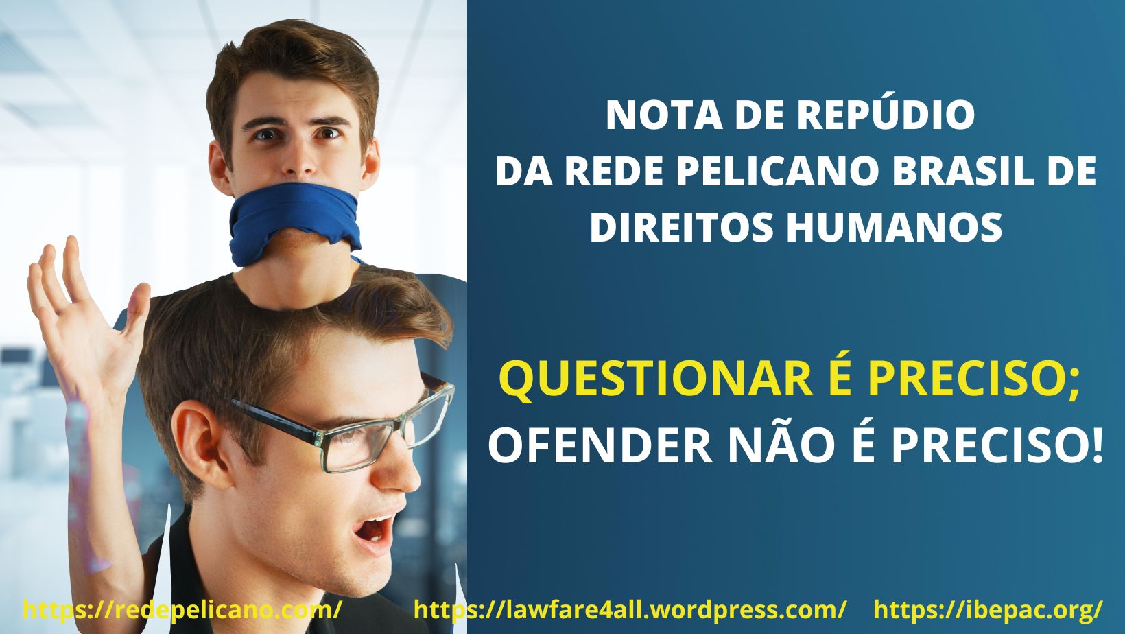 nota de repÚdio da rede pelicano