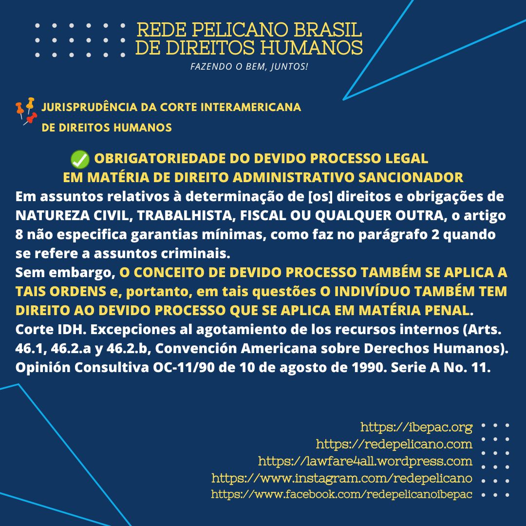 3 #obrigatoriedade #devido processo legal, #juliana antonangelo, #redepelicano, #ibepac,