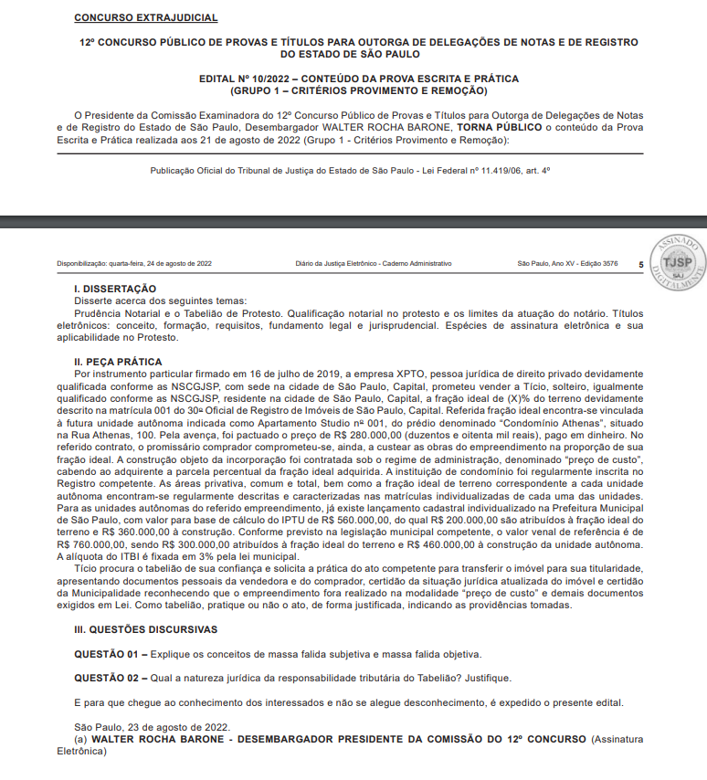 ibepac questiona legalidade do edital de concurso publico para atividade extrajudicial do tj sp